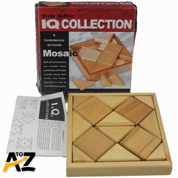 Brain Baffler Mosaïc Art Puzzle IQ Collection Rare Wooden Pieces - Picture 1 of 12